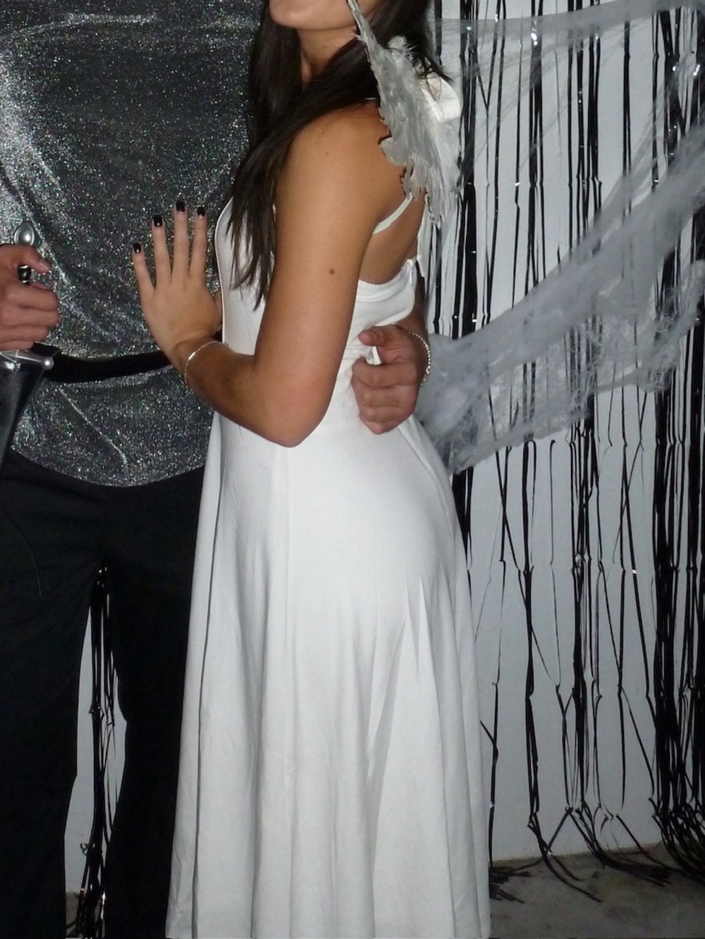 Amazon White Halter Neck Midi Dress - Picture 4 of 4